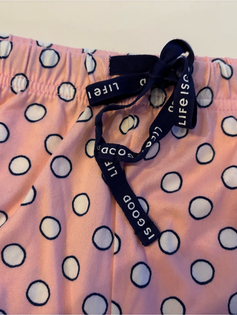 Life Is Good Pink Polka Dot Sleep Shorts, Women’s Lg - Picture 3 of 9